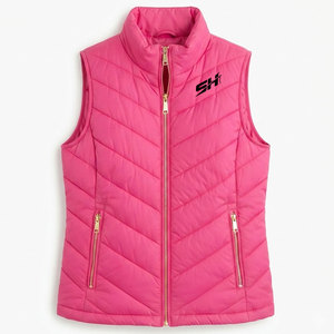 Women's <b>Canvas</b> Waterproof Quilted Sleeveless Puffer Vest Breathable Zippered Closure Padded <b>Jacket</b> with Pocket Comfortable Fit - Product Image 1