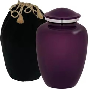 Urna de Cremación de Metal con Diseño Floral de Mariposa Morada para Cenizas Humanas, Urna Funeraria Duradera para Cenizas de Adultos con Tapa de Metal - Product Image 5