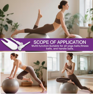 Ballons de yoga HAWK SPORTS INDUSTRIES rose, bleu, violet, PVC lisse, antidérapants, pour l'équilibre, l'exercice et la remise en forme, avec pompe, pour adultes - Product Image 4