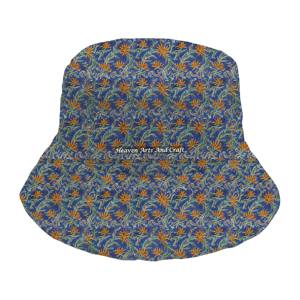 Sombrero de cubo hecho a mano para mujer, con estampado a mano, de algodón acolchado, de alta calidad, para exteriores. - Product Image 5