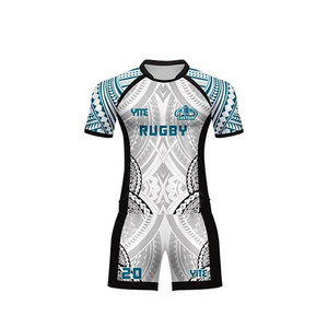 Ensemble de maillots de rugby personnalisés de Nouvelle-Zélande, respirant, transfert thermique, uniforme d'équipe scolaire pour hommes - Product Image 2