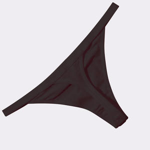 Tanga de cintura baja de color liso para mujer, sexy, acanalada, para uso diario, ropa interior femenina de moda económica - Product Image 4