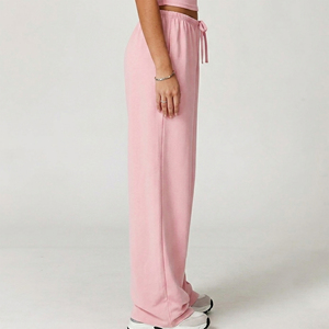 Custom Made Breathable Winter Streetwear <b>Straight</b> <b>Leg</b> Sweatpants <b>Women</b> Regular Fit Hip Hop Style Lace Elastic Waist <b>Jogger</b> - Product Image 5