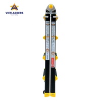 Échelle à marches en aluminium VIETLADDERS, 4 marches, 6 pieds, pliable avec roues, verrouillage manuel, usage domestique, EN131