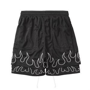 Shorts brodés en maille 100% polyester à double couche, personnalisés pour enfants, hommes, femmes, printemps, hiver, services OEM ODM - Product Image 5