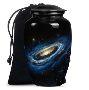 Galaxy cremation urn timeless elegant cremation sentinel memorial urn for human <b>ashes</b> decorative <b>keepsake</b> tribute - Product Image 1
