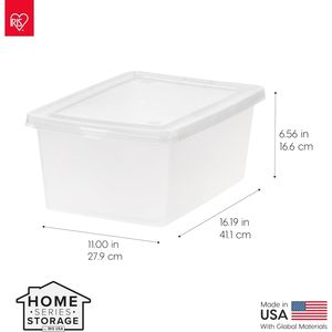 Set di 4 Contenitori Trasparenti da 15 Quarti con Coperchi, Scatole Impilabili per Scarpe e Organizzatori per Armadi, Scaffali e Aule - Product Image 5