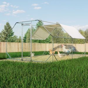 Gallinero Grande de Metal Galvanizado de 10 pies x 13 pies, Corral para Aves de Corral, Jaula para Gallinas, Jaula para Animales - Product Image 1