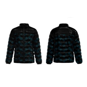 Chaqueta Acolchada Unisex con Degradado de Color, Estampado por Sublimación, Cuello Alto, Cierre de Cremallera, Informal de Invierno, Gruesa, con Relleno de Poliéster - Product Image 6