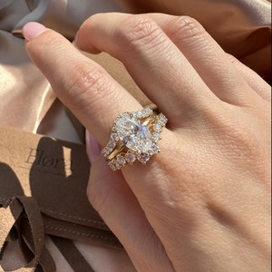 Anillo de Diamante Cultivado en Laboratorio con Corte Ovalado, Oro de 18k/14k, Anillo de Compromiso Solitario, Joyería Nupcial - Product Image 6