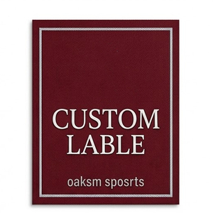 Étiquettes de col pliées au centre en tissu damassé 100 % haute densité personnalisées, en tissu doux de qualité supérieure, pour vêtements, t-shirts et sweats à capuche - Product Image 2
