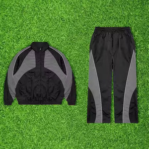 Custom Style Winter <b>Windbreaker</b> Set Outdoor Jacket Pants Waterproof Denim Fabric Professional Training Suit - Product Image 6