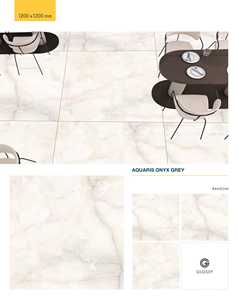 Carreaux de sol en porcelaine brillante 1200x1200mm, épaisseur 9mm, aspect marbre, grand format, vitrifiés, résistants à l'usure, pour intérieur d'hôtel. - Product Image 5