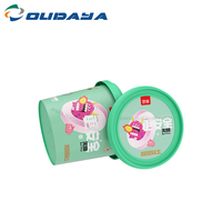 Cubo Redondo de Plástico PP de 800ml, 1L, 2.5L, 5L, 32oz para Envasado de Pintura con Asa, Tapa a Prueba de Manipulación y Logotipo Personalizado