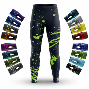 100% High Quality Sportswear Custom Logo Compression Leggings Quick Dry Gym Running Tights Fitness Workout Design Skinny Pants - Product Image 1