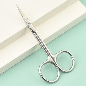 Ciseaux de manucure droits et sûrs en acier inoxydable pour la vente en gros, coupe-cuticules, ciseaux à sourcils ANAAIF - Product Image 1