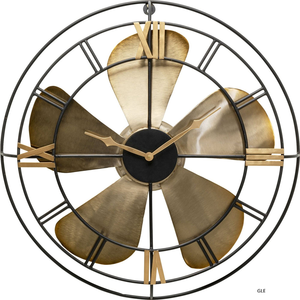Modern Design Iron Accent Wall <b>Clock</b> Black Gold Finish Still Life Needle Display for Living Room - Product Image 6