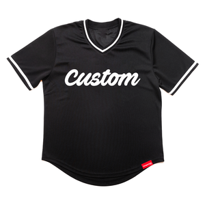 Maillot de baseball noir avec impression par transfert thermique, logo blanc, uniforme pour homme, vêtements de sport - Product Image 5