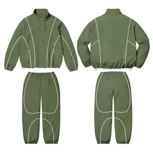 Ensemble de survêtement coupe-vent et pantalon de jogging pour hommes, modèles 2026, en nylon, avec veste zippée - Product Image 6