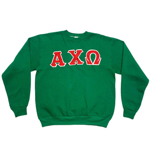 Sweat-shirt en molleton de coton brodé à motif écossais, couleur unie, imprimé, pour les sororités universitaires, automne, unisexe, école, entraînement - Product Image 2