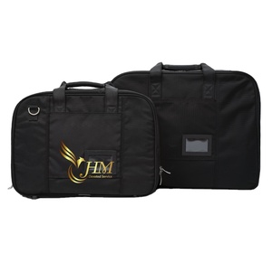 Waterproof Polyester Unisex <b>Briefcase</b> Hien Minh Model 29 Leather Accent Zipper Closure Durable Design for Work Travel Use - Product Image 6