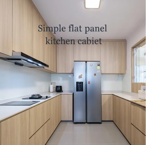 Meubles de cuisine modulaires modernes, caisses en contreplaqué, portes en MDF laquées bleues, 5+ tiroirs, accessoires de charnières, application villa, solution complète - Product Image 1