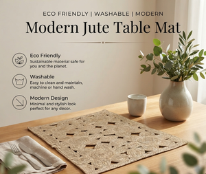 Hot Selling Factory Direct Jute <b>Table</b> Mats Waterproof Eco-Friendly Designer <b>Table</b> Mat for <b>Table</b> Top Decoration Use - Product Image 3