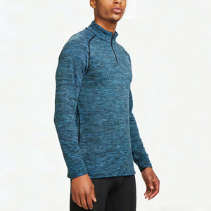 Sweat-shirt en gros : Zip quart de col personnalisé en polyester recyclé pour les marques de golf américaines, logo, faible MOQ, tailles S-XL - Product Image 4
