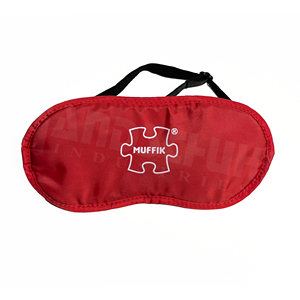 Antifaz de Nailon Rojo Satinado para Dormir, Ajustable, con Logotipo Personalizado, para Viajes, Regalo Promocional Portátil - Product Image 1