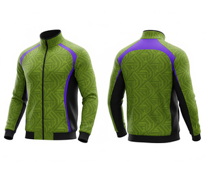 Chaqueta con Cremallera Completa Sublimada Personalizada OEM, Ropa Deportiva para Correr y Hacer Ejercicio, Cálida, Transpirable y de Secado Rápido |   Tallas Hombre Mujer Juvenil - Product Image 5