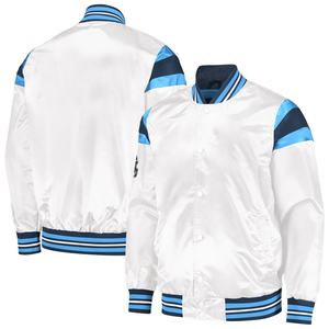 Veste de baseball coupe-vent grande taille à logo personnalisé pour hommes vestes universitaires en satin pour hommes - Product Image 5