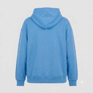 เสื้อสเวตเตอร์แบบสวมหัวมีฮู้ดผ้าคอตตอนแห้งเร็วใส่ได้ทั้งชายและหญิงเสื้อสเวตเชิ้ตแนวสตรีทแวร์ผ้าคอตตอนสำหรับฤดูหนาวสีฟ้าท้องฟ้าแห้งเร็วออกแบบได้ตามที่ต้องการ350กรัม - Product Image 2
