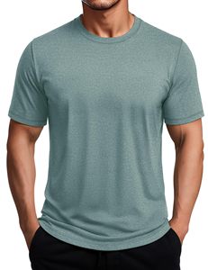 Custom Logo Men's Quick Dry Fit Sports T-Shirt Wholesale <b>Polyester</b> Breathable Moisture Wicking Round Neck Athletic Dryfit <b>Tshirt</b> - Product Image 1
