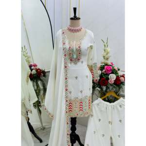 Hermoso Top de mujer-Palazzo con Dupatta para fiestas Conjuntos elegantes - Product Image 5