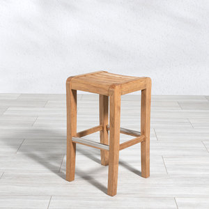 Chaise de bar d'extérieur en teck massif de haute qualité pour club de plage, complexe hôtelier, jardin et fournisseur de mobilier hôtelier - Product Image 4