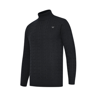 Pull à col roulé pour homme en polyester, viscose et nylon, anti-boulochage, respirant, séchage rapide, manches longues, hiver, style décontracté chic, bureau - Product Image 2