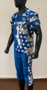 Uniforme de football américain pour hommes de haute qualité, personnalisé, 100% coton respirant, avec chemise, pantalon et styles variés, fabriqué au Pakistan par Hash - Product Image 5