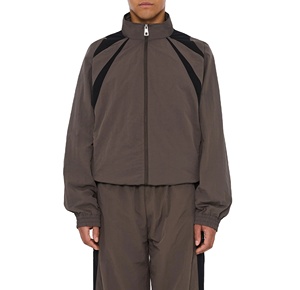 Customized Logo Polyester Winter Windbreaker <b>Jacket</b> Vintage Style High Street Stand Collar Windbreaker <b>Jacket</b> - Product Image 1