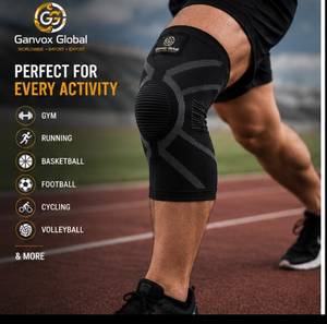 Attelle de soutien du genou Ganvox Global, manchon de compression en néoprène, taille S, unisexe, entraînement physique, ajustement confortable, léger - Product Image 1