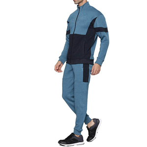2026 Wholesale Price Custom Logo Plain Dyed Crew Neck Solid Men's Woven Breathable Outdoor Windbreaker Cotton Tracksuit Set - Product Image 3