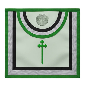 Tablier traditionnel de maître maçon de Loge Bleue, tablier de maître ancien maçon brodé à la main, tablier de compagnon de la Franc-Maçonnerie de l'Arche Royale avec bordure dorée - Product Image 4