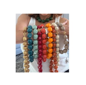 Collares de Cuentas de Resina Coloridas, Collares de Varias Capas con Bolas, Joyería de Moda para Mujer, Hechos a Mano, Certificados por Terceros, Modelo APEX ALIGN - Product Image 1