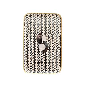 Heart Shaped Serving <b>Tray</b> <b>Black</b> and White Printed Heart Pattern Decorative Platter for Kitchen Home Decor Wedding Gift <b>Trays</b> - Product Image 4