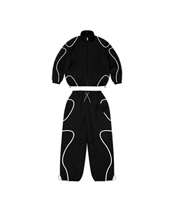 High Quality Crinkle Nylon Windbreaker <b>Tracksuit</b> - Nylon Taslan - <b>Vintage</b> Retro B2B Manufacturer - Product Image 1