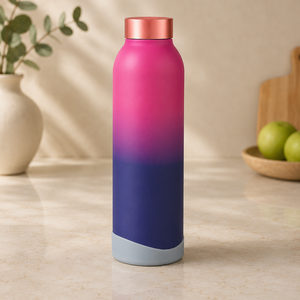 Bouteille d'eau en cuivre avec couvercle en cuivre, motif girafe et éléphant mignons, portable pour les voyages - Product Image 5
