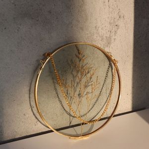 Home Decor Glass & Metal Hanging Picture <b>Frame</b> for <b>Wall</b> Decoration, with 2 Sides Glass Customized Decorative <b>Frames</b> - Product Image 1