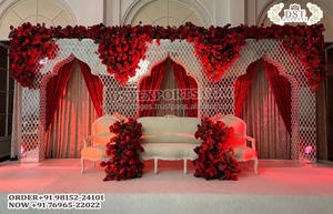 Unique Style Mirror Backdrop Frame <b>Panels</b> Royal Muslim Walima Stage Backdrop Mirror <b>Screen</b> Indian Wedding Stage Mirror Backdrop - Product Image 2