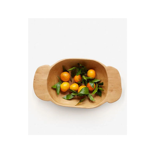 Handmade Rustic Natural Wooden <b>Bowl</b> for Fruit Storage <b>Large</b> Round Kitchen Countertop Decorative Centerpiece - Product Image 3