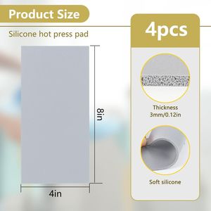 4 Pezzi Tappetini in Silicone a Doppia Faccia Resistenti al Calore 500F per Pressa a Caldo, Copertura per Tappetini e Pad - Product Image 2