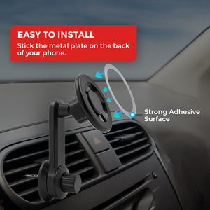 Support de téléphone magnétique pour volant Roadpower (RP-MH-617) avec fixation réglable et rotation à 360° °   Rotation et aimant puissant - Product Image 2